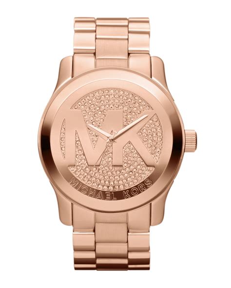 michael kors womens oversized rose gold|Michael Kors rose gold.